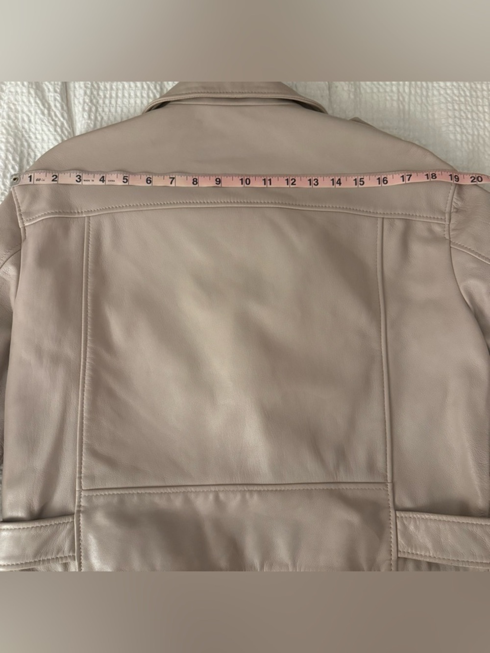 All Saints Blush Pink Balfern Leather Jacket - Picture 14 of 16